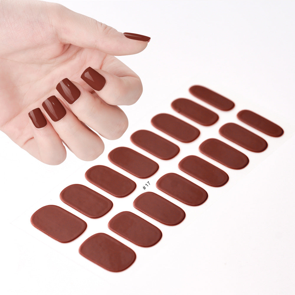 Gel Uv Beauty Full Paste Waterproof Nail Stickers