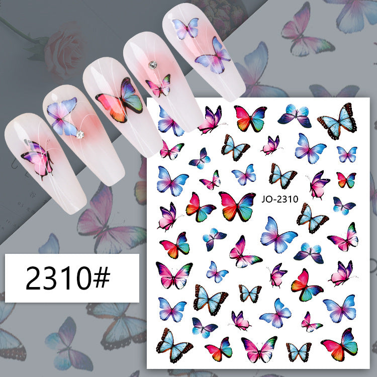 Butterfly Beauty Decals Colorful Small Decorative Nail Stickers