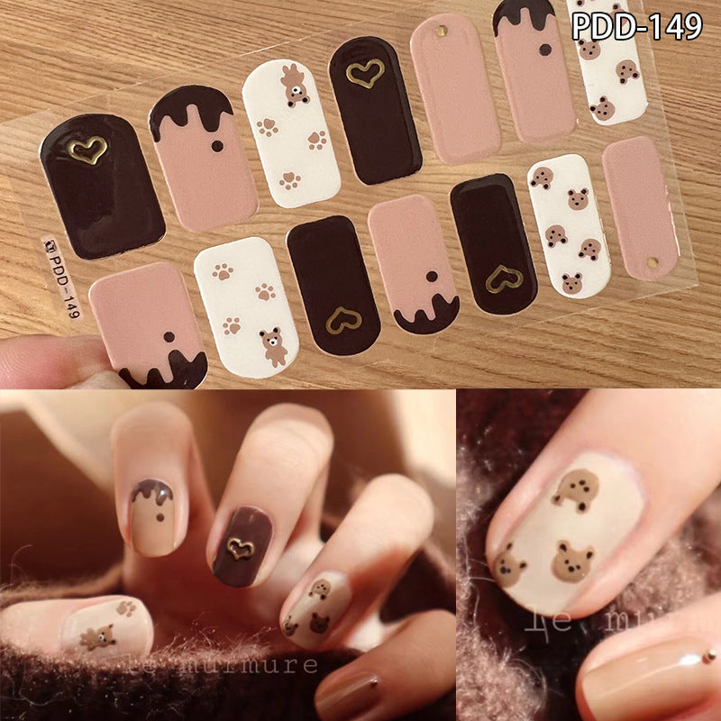 Love Waterproof Durable Applique Finished Patch Nail Art