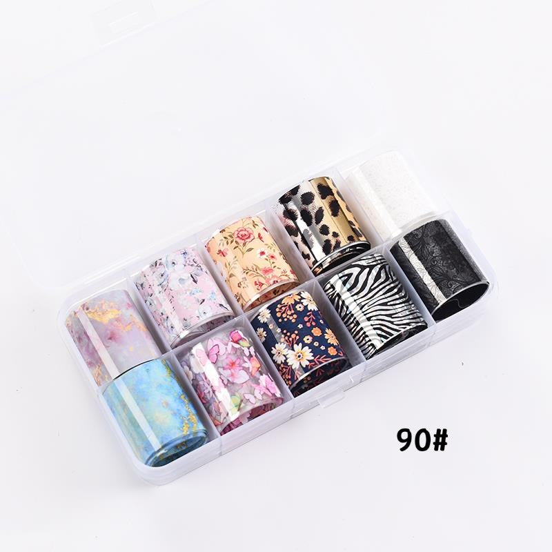 Suit Plaid Snake Leopard Flower Fluorescent Nail Stickers