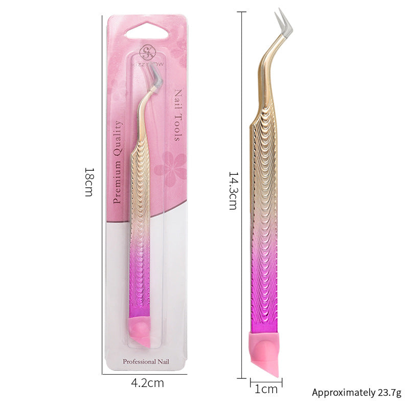 Pince à épiler à pression, pince à ongles en diamant de dessin animé, ensemble d'outils pour ongles