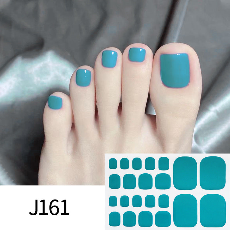 Foot Full Monochrome Toe Solid Color Nail Stickers