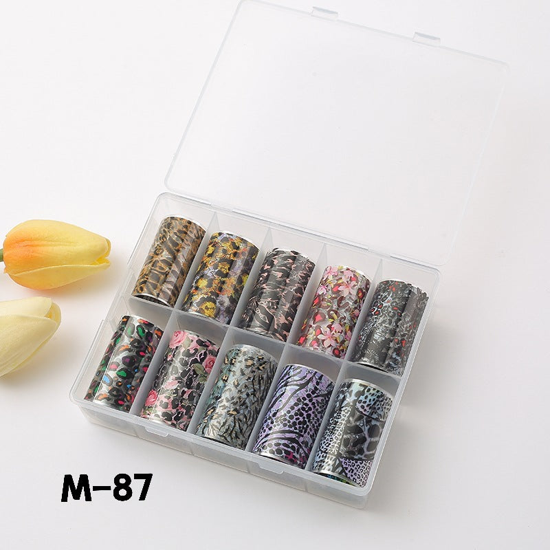 Suit Flower Marble Blooming Snake Pattern Nail Stickers