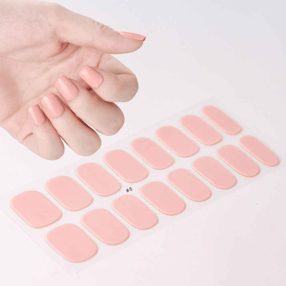 Therapy Full Paste Waterproof Durable Cream Nail Stickers