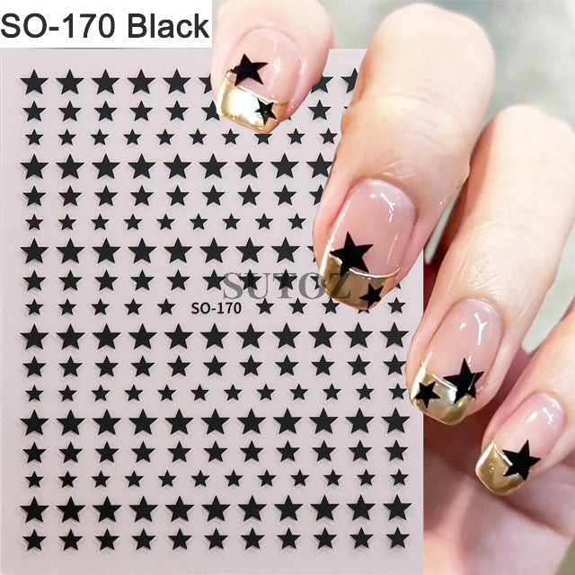 Desire Wind Girly Simplicity Asterism Five-pointed Nail Stickers