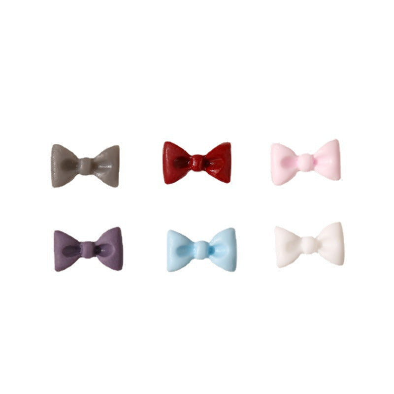 Flat Small Bowknot Solid Vintage Bow Tie Princess Nail Care Nail Art