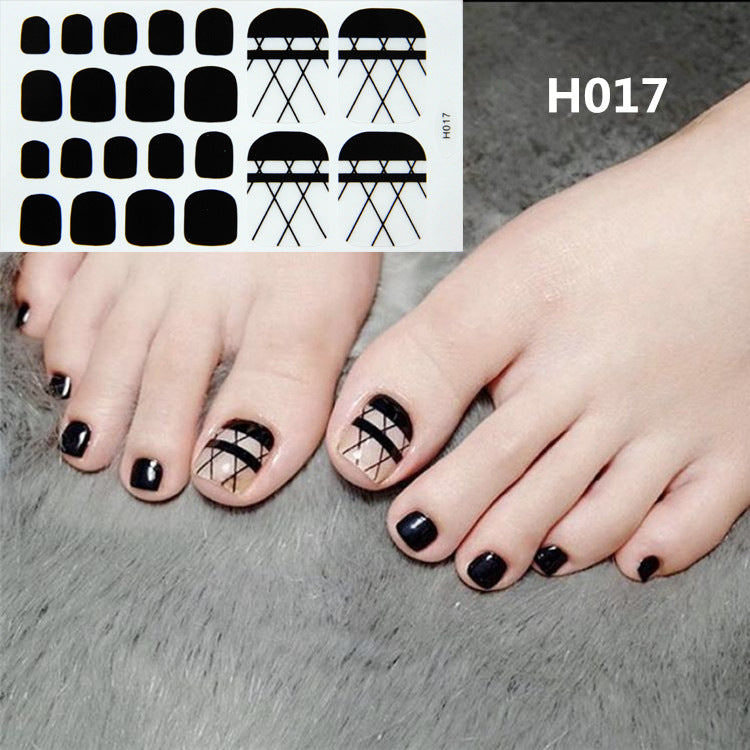 Feet Paper Imitation Diamond Waterproof Durable Nail Stickers