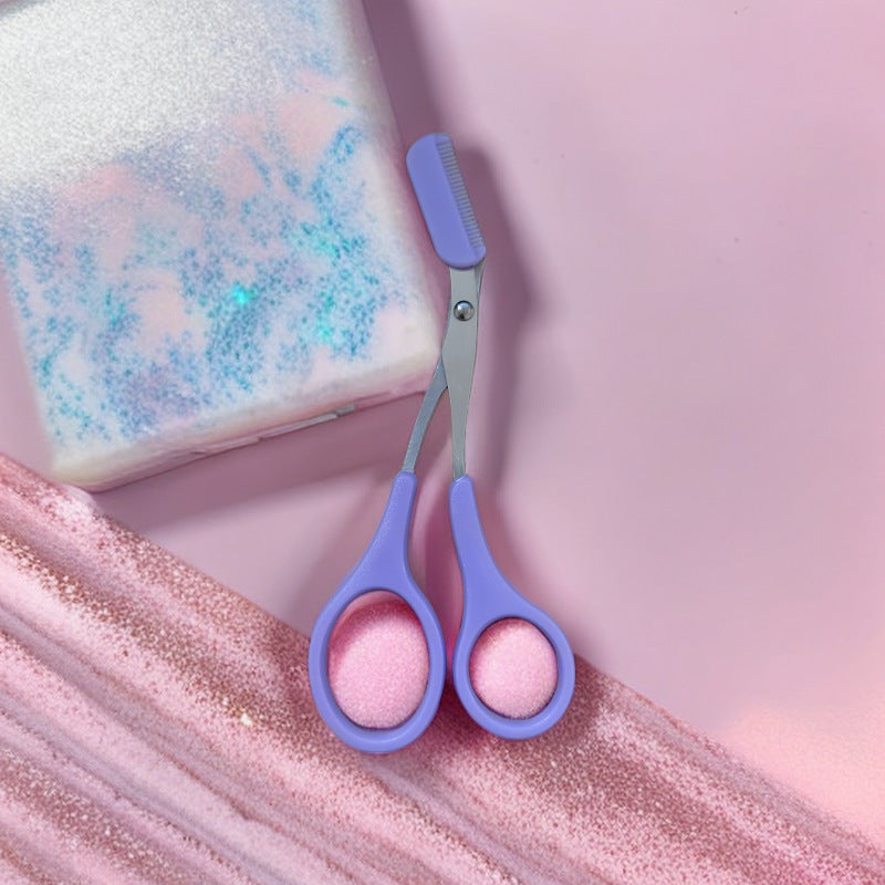 Scissors With Trimmer Curved Moon Knife Makeup Accessories