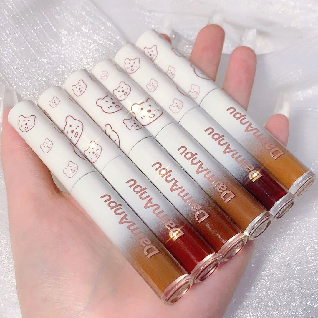 Three Per Package Bear Mirror Water Lip Glosses