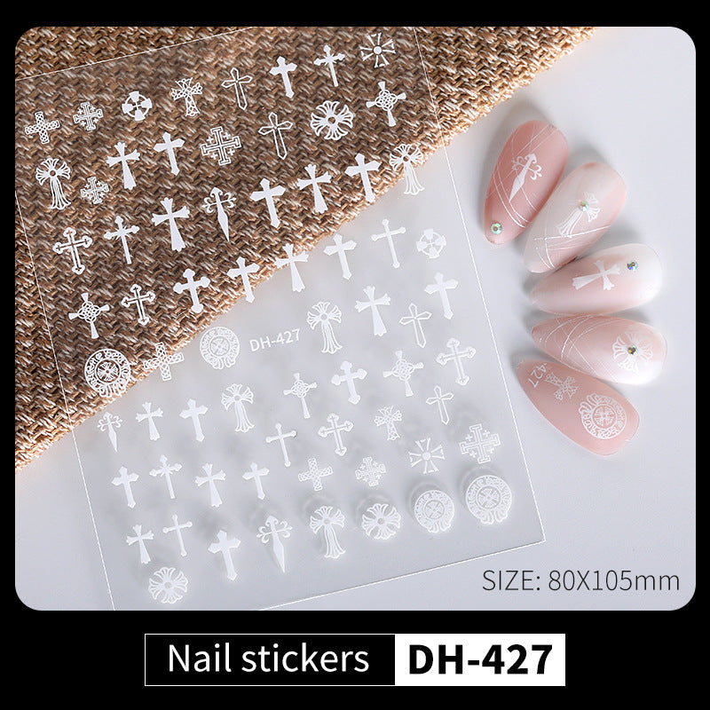 Adhesive Tape Vintage Punk Style Crock Nail Stickers