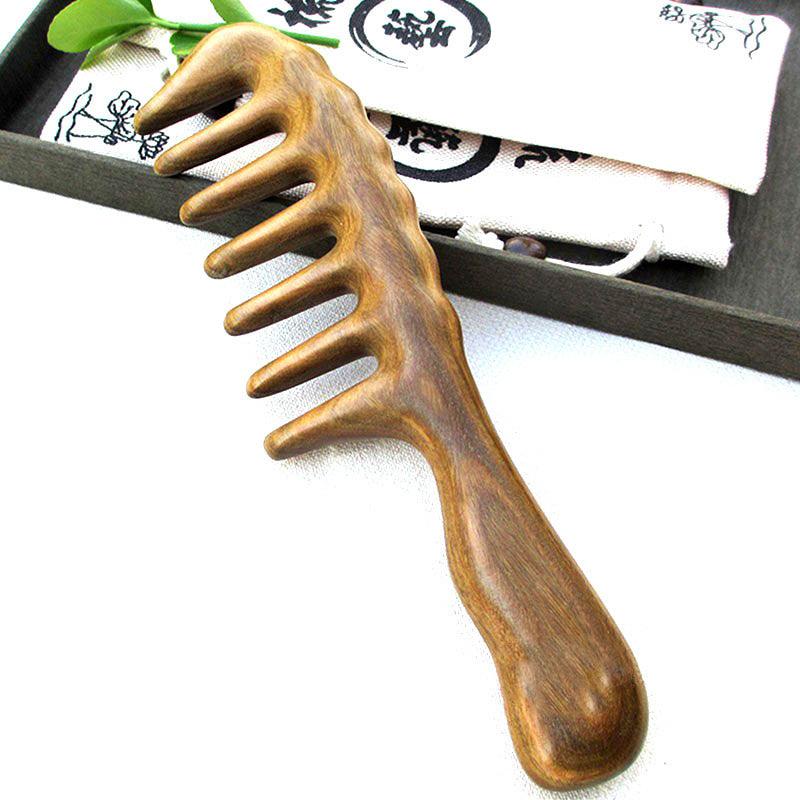 Massage Green Sandalwood Golden Rosewood Ball Hair Brushes & Combs