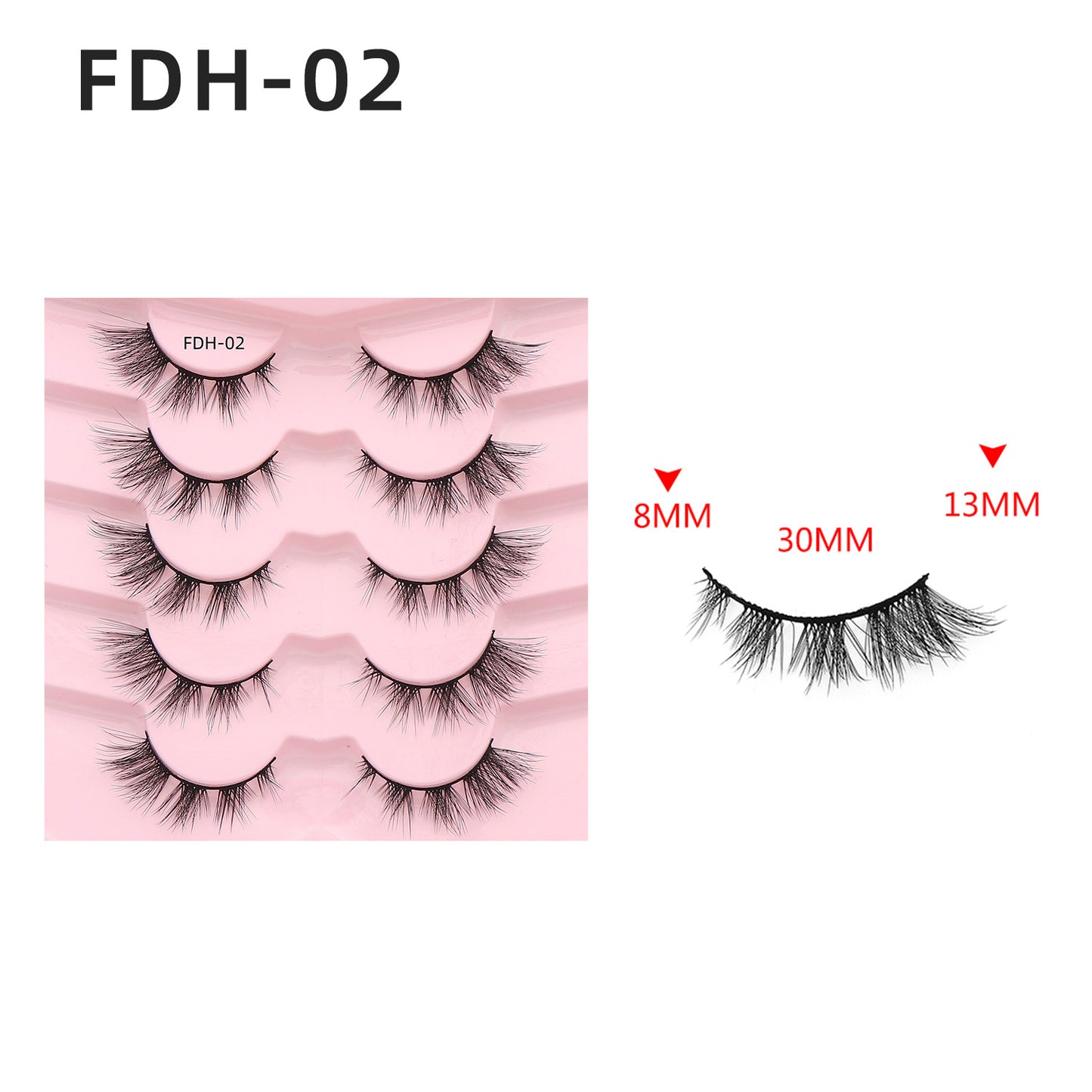 Oblique Flying Segmented Eyelashes Pairs Of Natural False Lashes