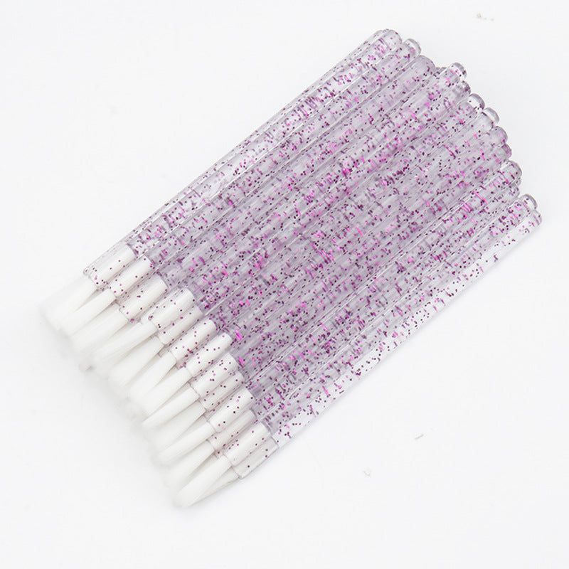 Disposable Crystal Transparent Rod Nylon Wool Makeup Brushes Accessories