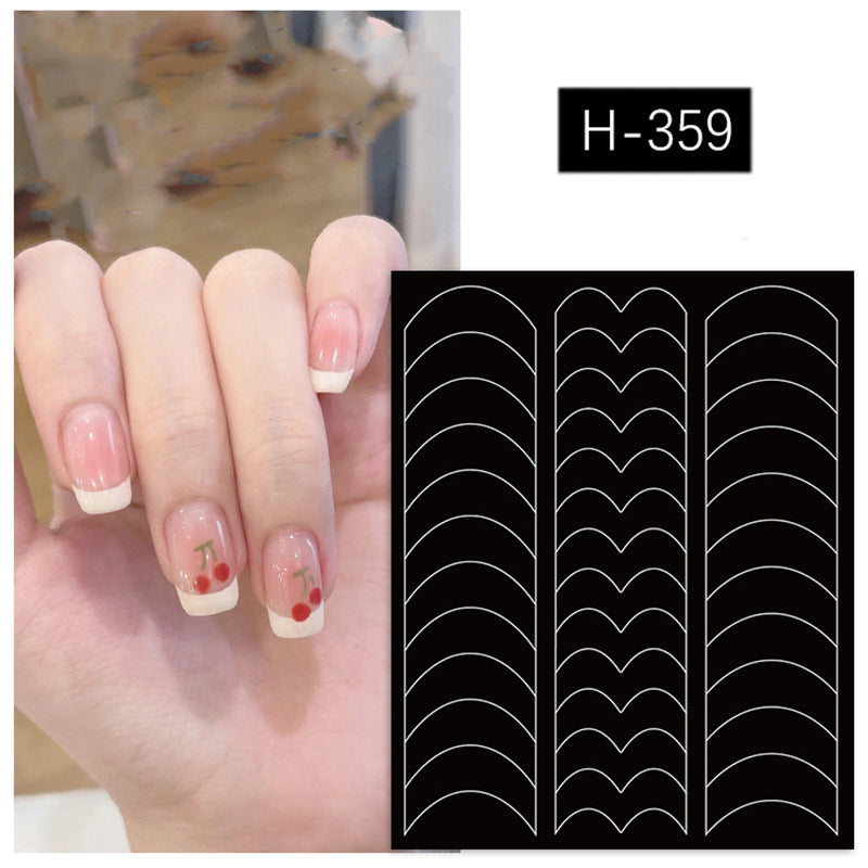 Hot French Smile Line Crescent Template Nail Stickers