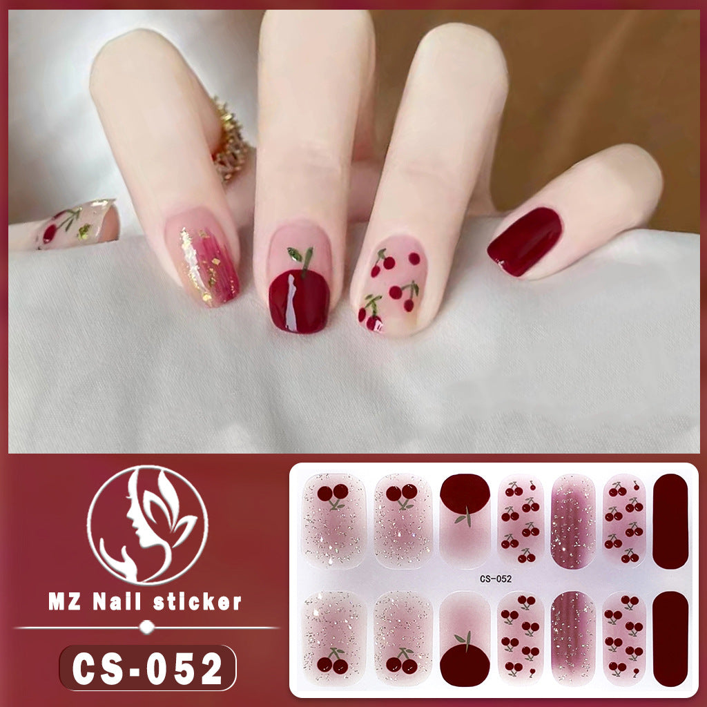 Applique Full Paste Blooming Contrast Color Nail Stickers