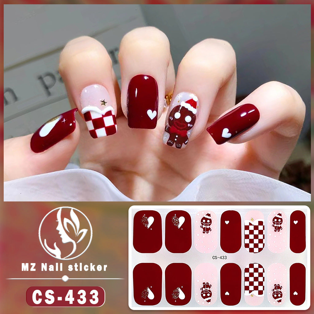 Beauty Full Cute Tree Santa Claus Nail Stickers