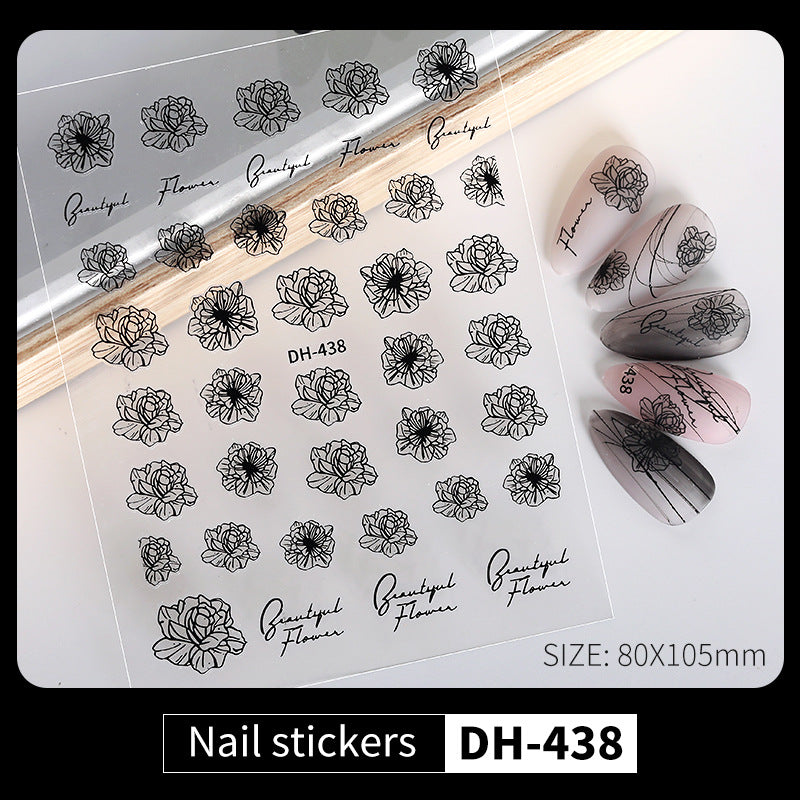 Adhesive Tape Vintage Punk Style Crock Nail Stickers