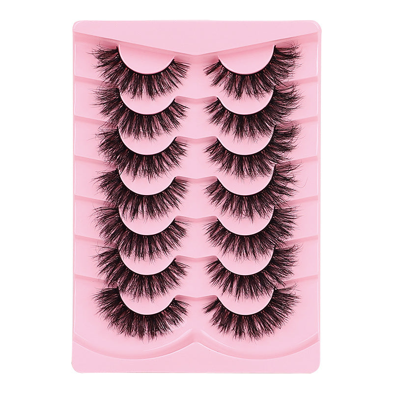 With Dense Curvature Eyelash Pairs Of Chemical Fiber False Lashes