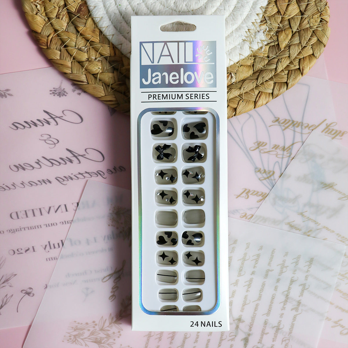 Faux ongles courts et doux, nail art portable