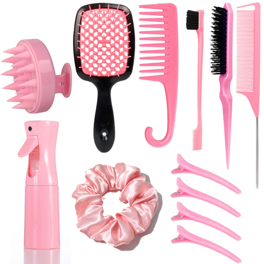 Brosses à cheveux et peignes à shampoing en silicone à dents larges avec pince à bec de canard