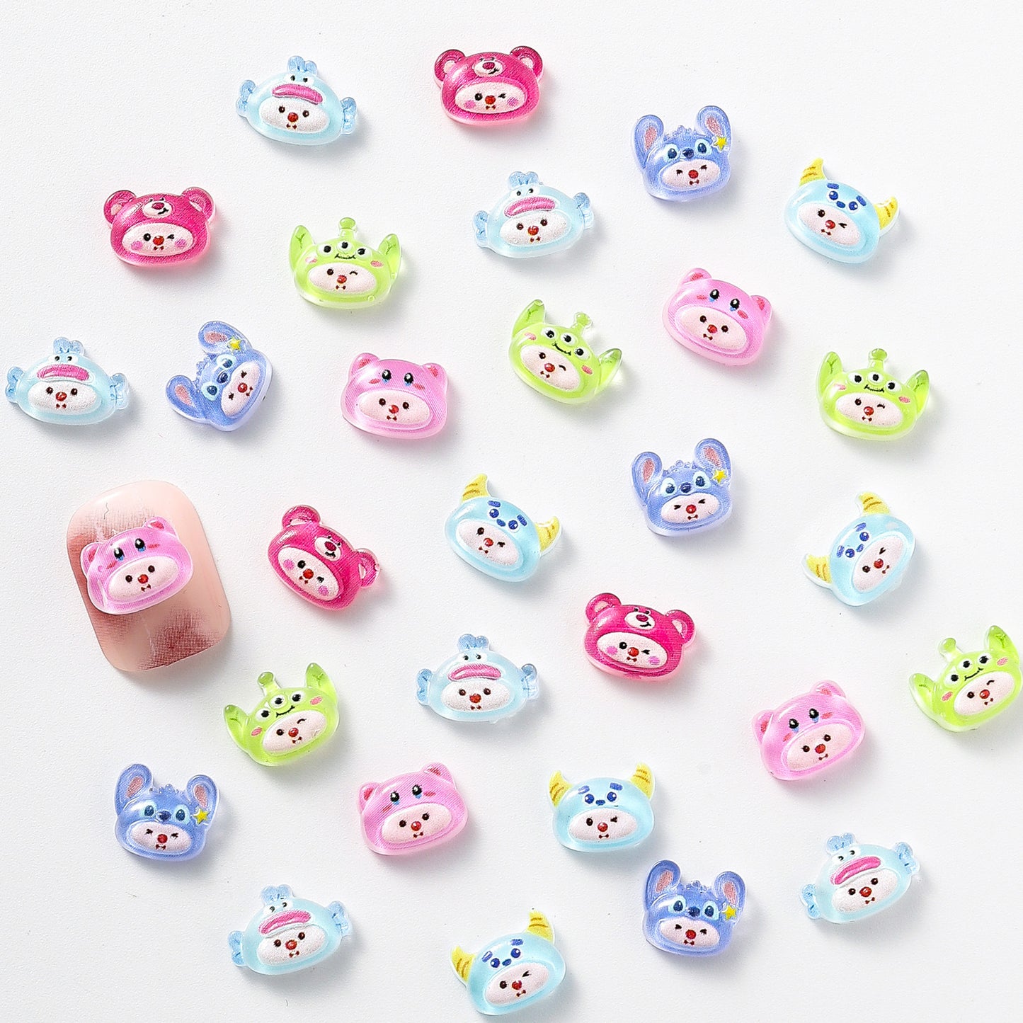 Cartoon Ornament Cute Stereo Stitch Anime Nail Care Nail Art