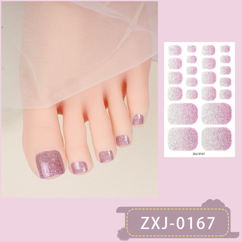 Onion Flash Toe Gradient Cat Foot Nail Stickers