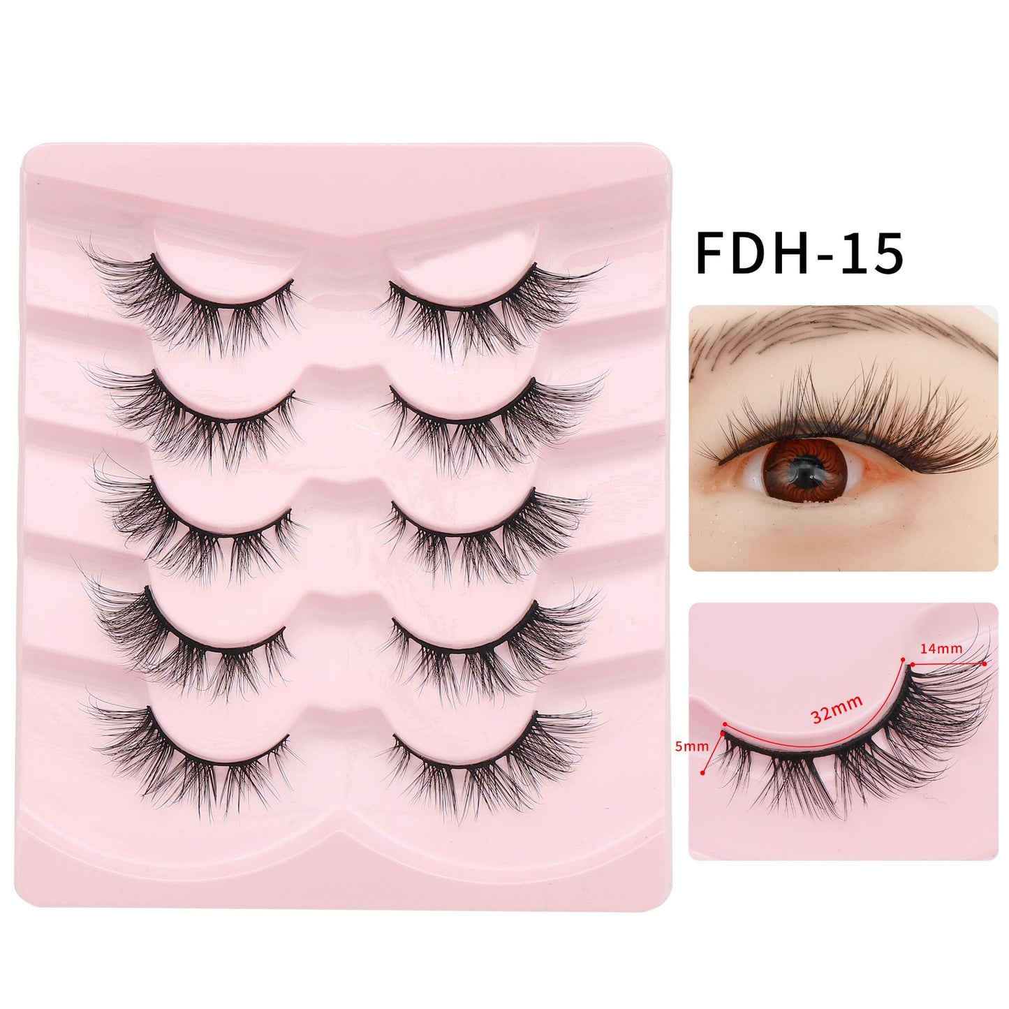 Oblique Flying Segmented Eyelashes Pairs Of Natural False Lashes