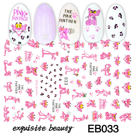 Paper Pink Blue Animation Image Cute Nail Stickers