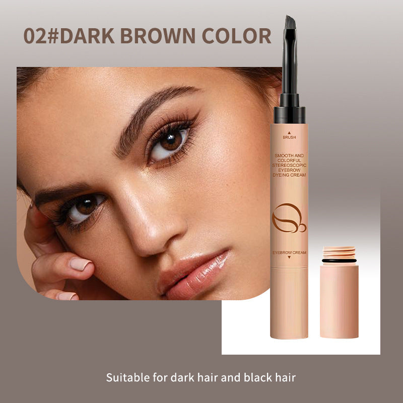 Crème coiffante colorante pour sourcils Waterproof Ne tache pas Lisse Naturel Maquillage des yeux Accessoires