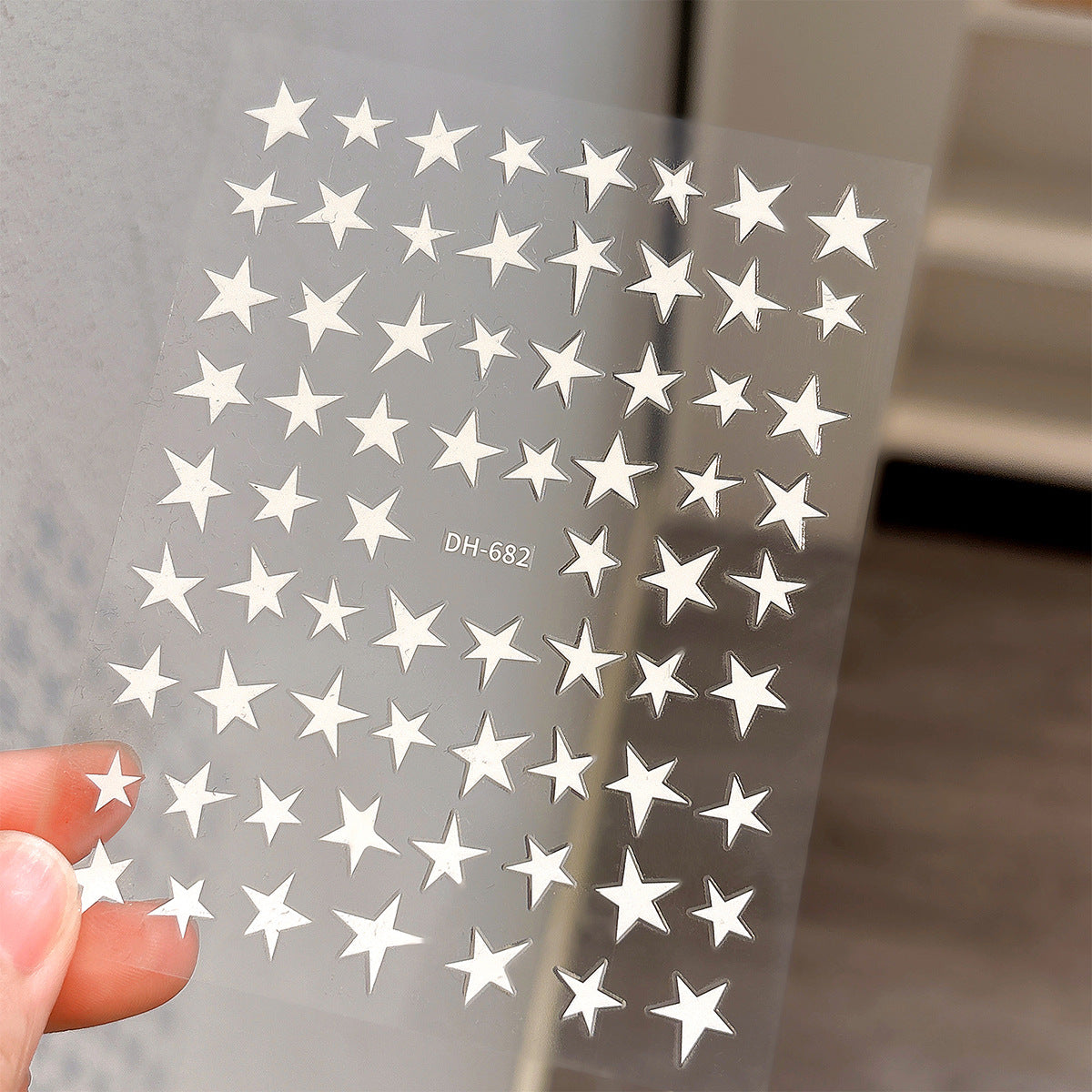 Solid Color Asterism Three-dimensional Seamless Flat Nail Stickers