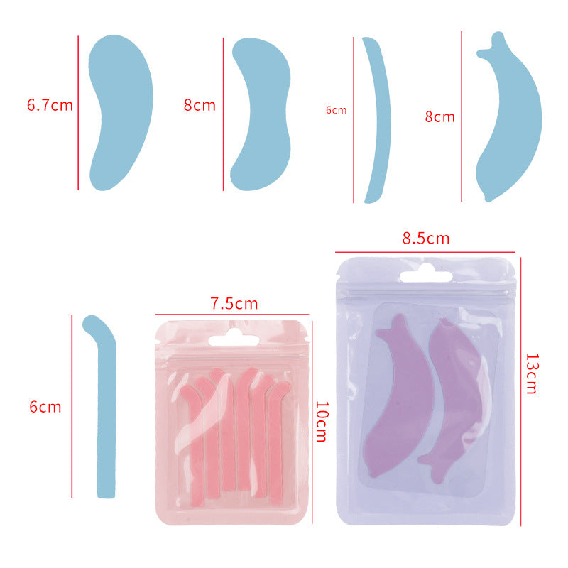 Joint en silicone pour cils - Bande de protection - Accessoires de maquillage de couleur