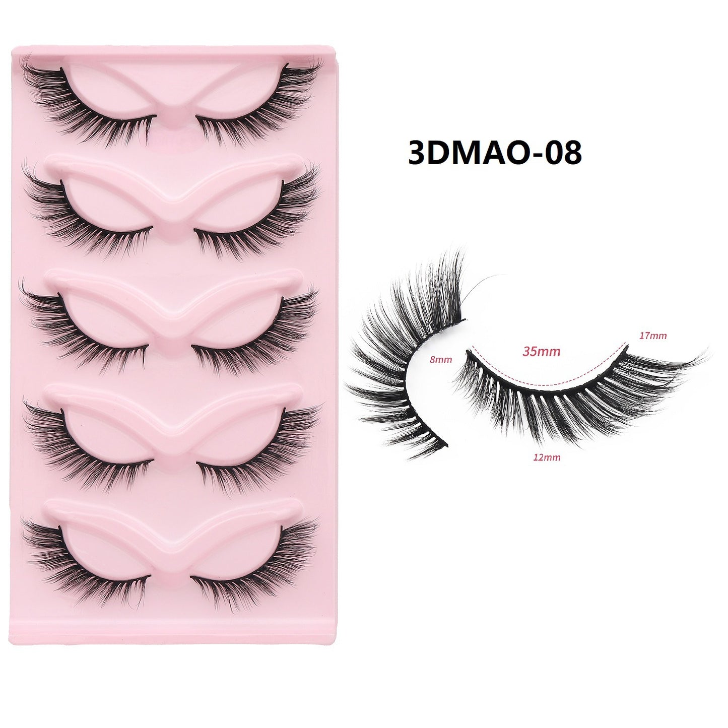 Five Pairs Of Cat Eyelashes Thick False Lashes