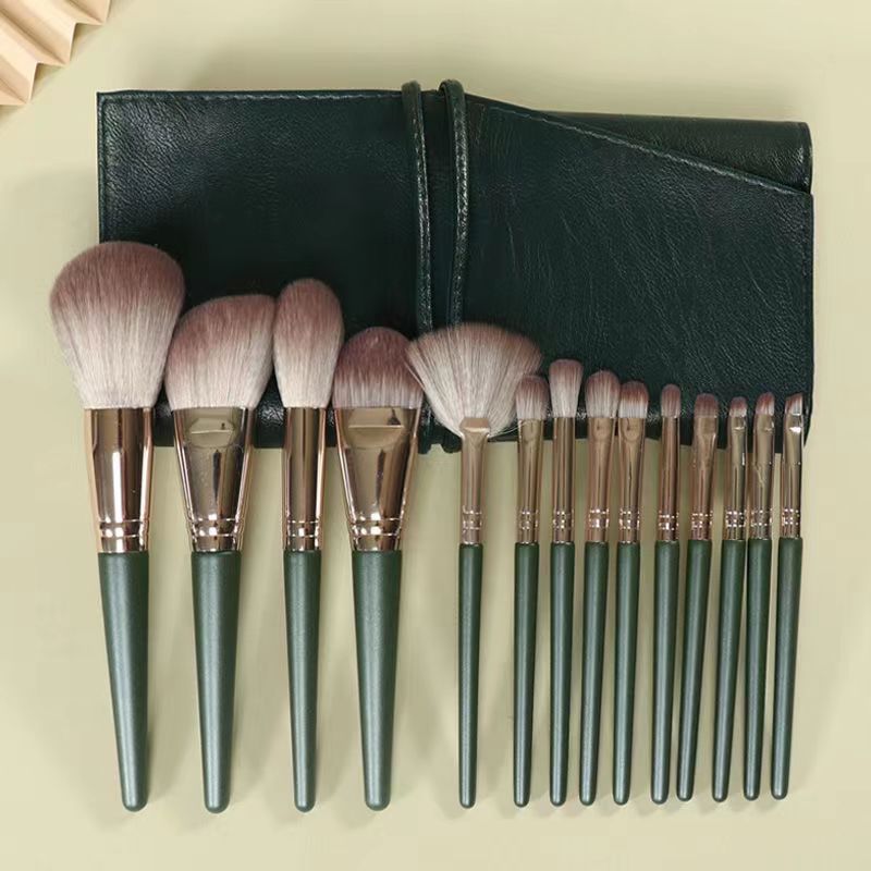 Green Cloud Brush Powder Suit Full Of Makeup Brushes Accessories