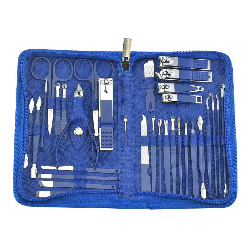 Ensemble d'outils de manucure en acier inoxydable avec ciseaux et coupe-ongles