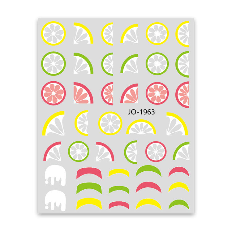 Strawberry Fruit Peach Decals Fingernail Decoration Nail Stickers