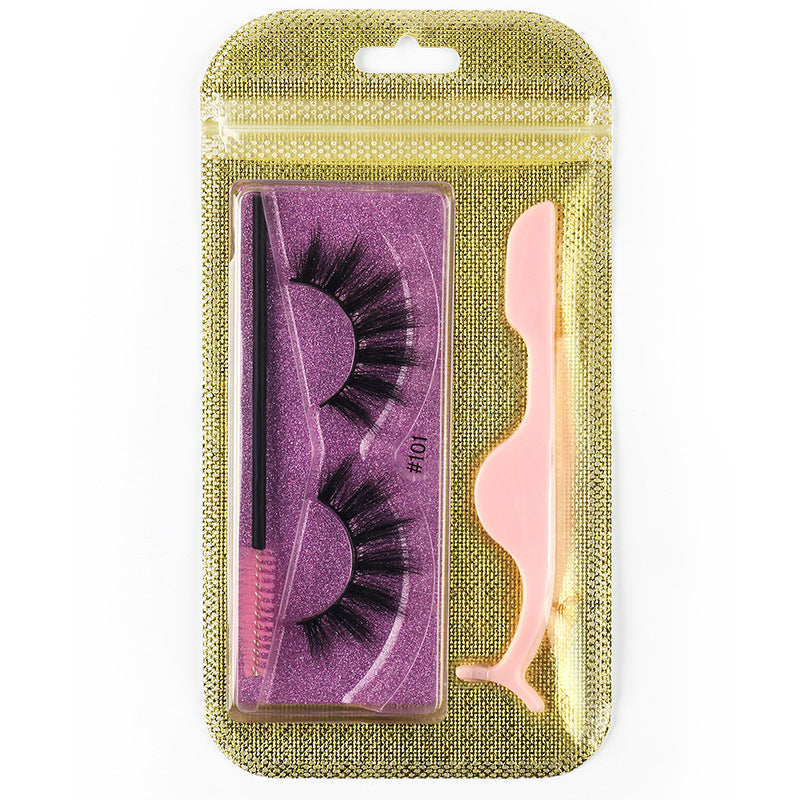 Eyelashes Natural Thick Pair Of Fast False Lashes