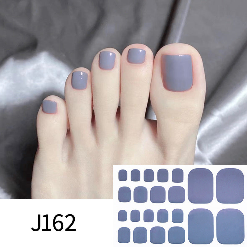 Foot Full Monochrome Toe Solid Color Nail Stickers