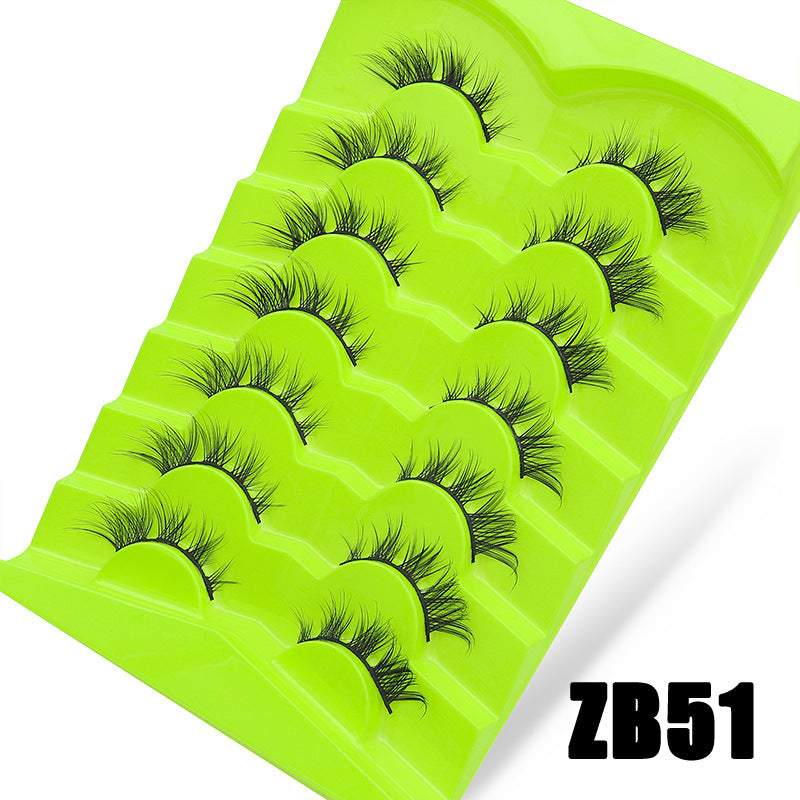 Large Capacity Pairs Of Green Fox Series False Lashes