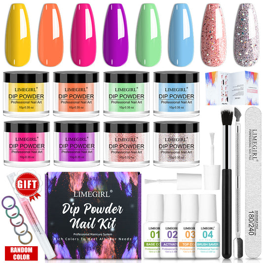 Coffret d'outils pour ongles avec paillettes roses Infiltration