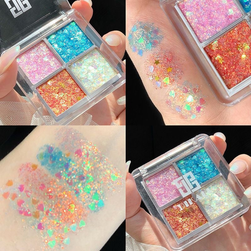 Support Ciphertext Four Color Palette Sequins Eyeshadow