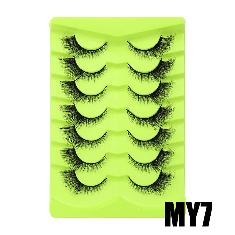 Large Capacity Pairs Of Green Fox Series False Lashes