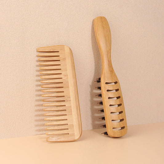 Bamboo Hairdressing Suit Household Style Portable Hair Brushes & Combs