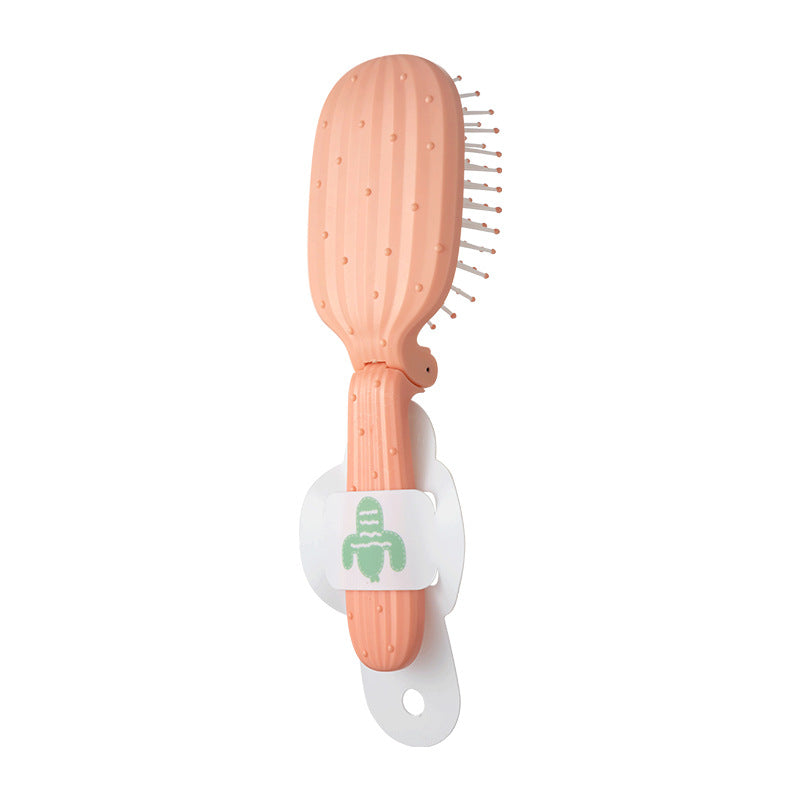 Coussin d'air pliable portable en forme de cactus pour brosses et peignes à cheveux