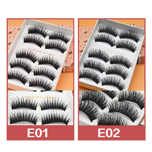 Mechanism Eyelashes Pairs Exaggerated Cute Series False Lashes