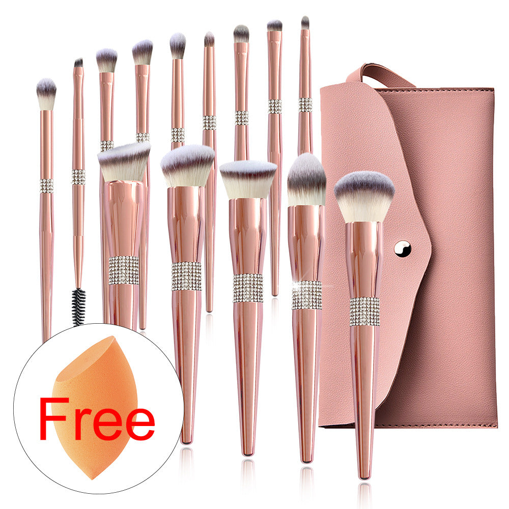 Patent Electroplated Rose Gold Brush Suit Makeup Brushes Accessories