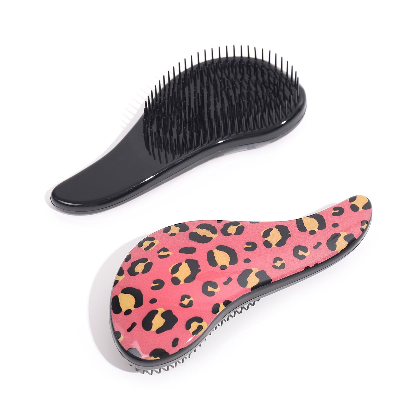 Massage Leopard Print Plastic Hairdressing Wet Hair Brushes & Combs