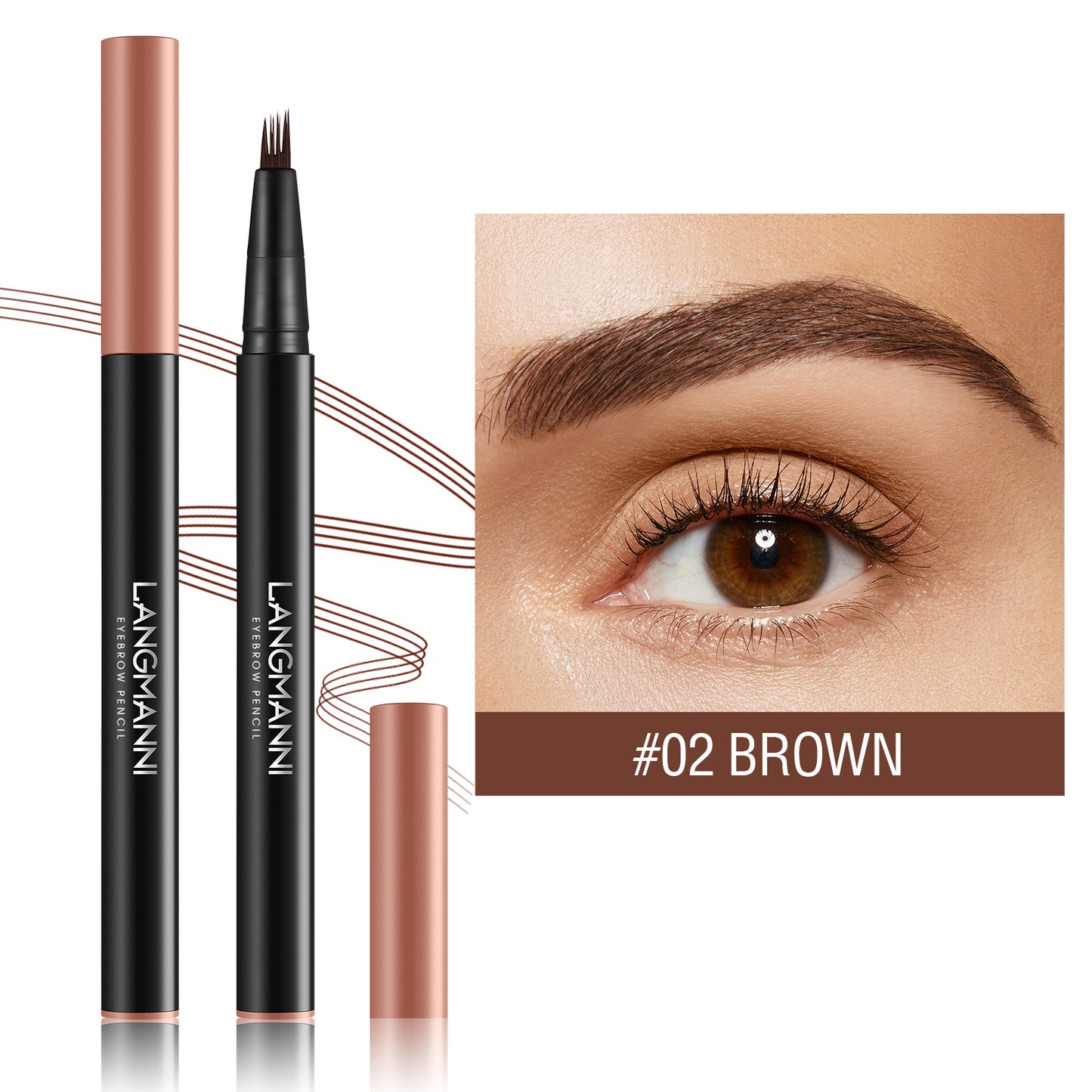 Three-color Eyebrow Pencil Three-dimensional Natural Not Eye Makeup Accessories