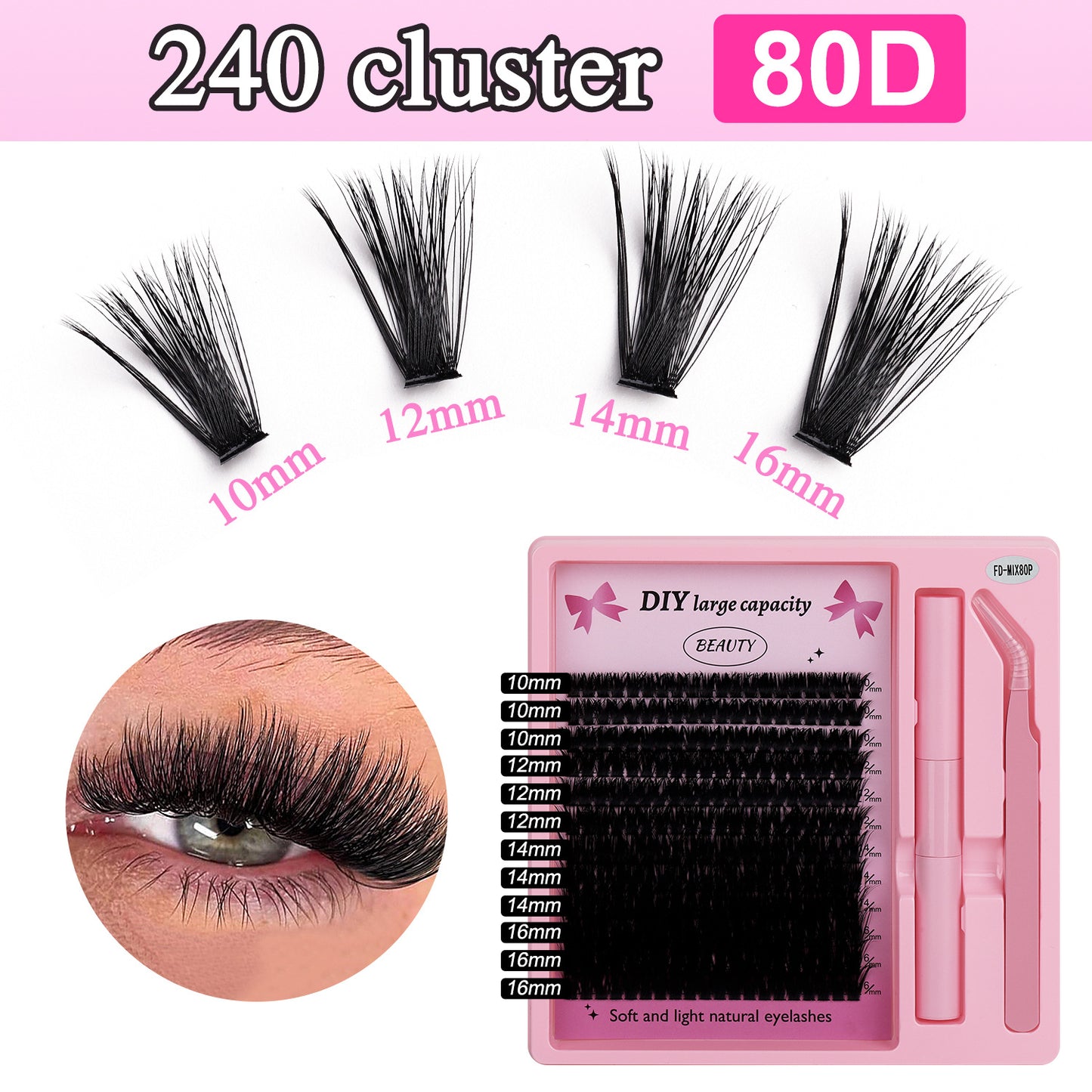 Eyelash Kit Hot Melt Individual Single False Lashes