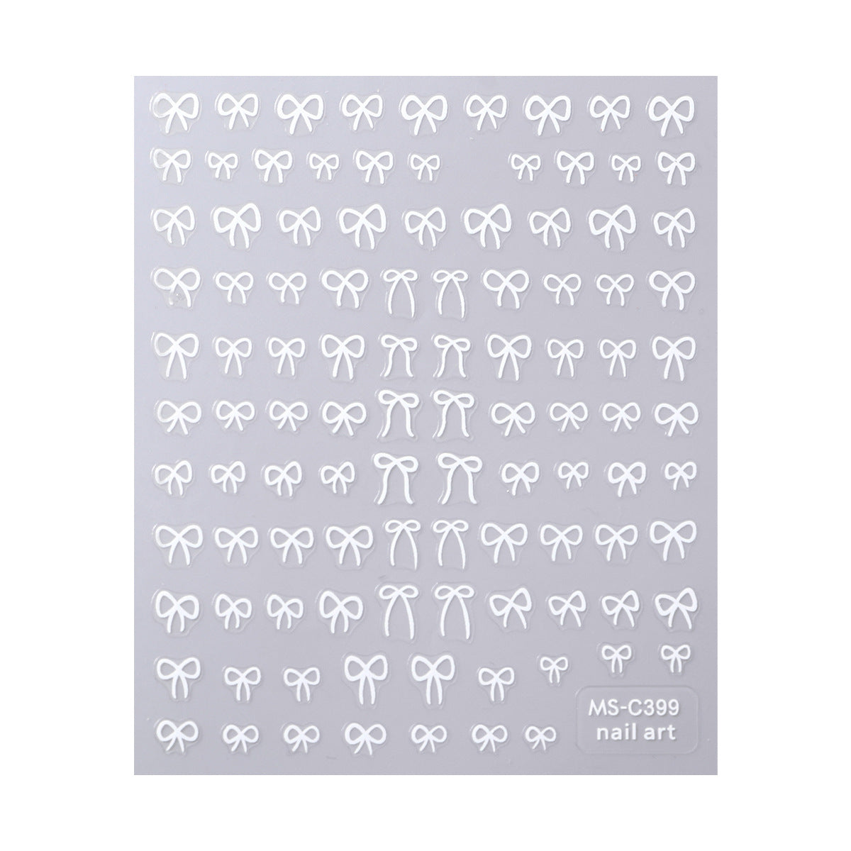 Bow Ribbon Butterfly Style Simple Adhesive Nail Stickers