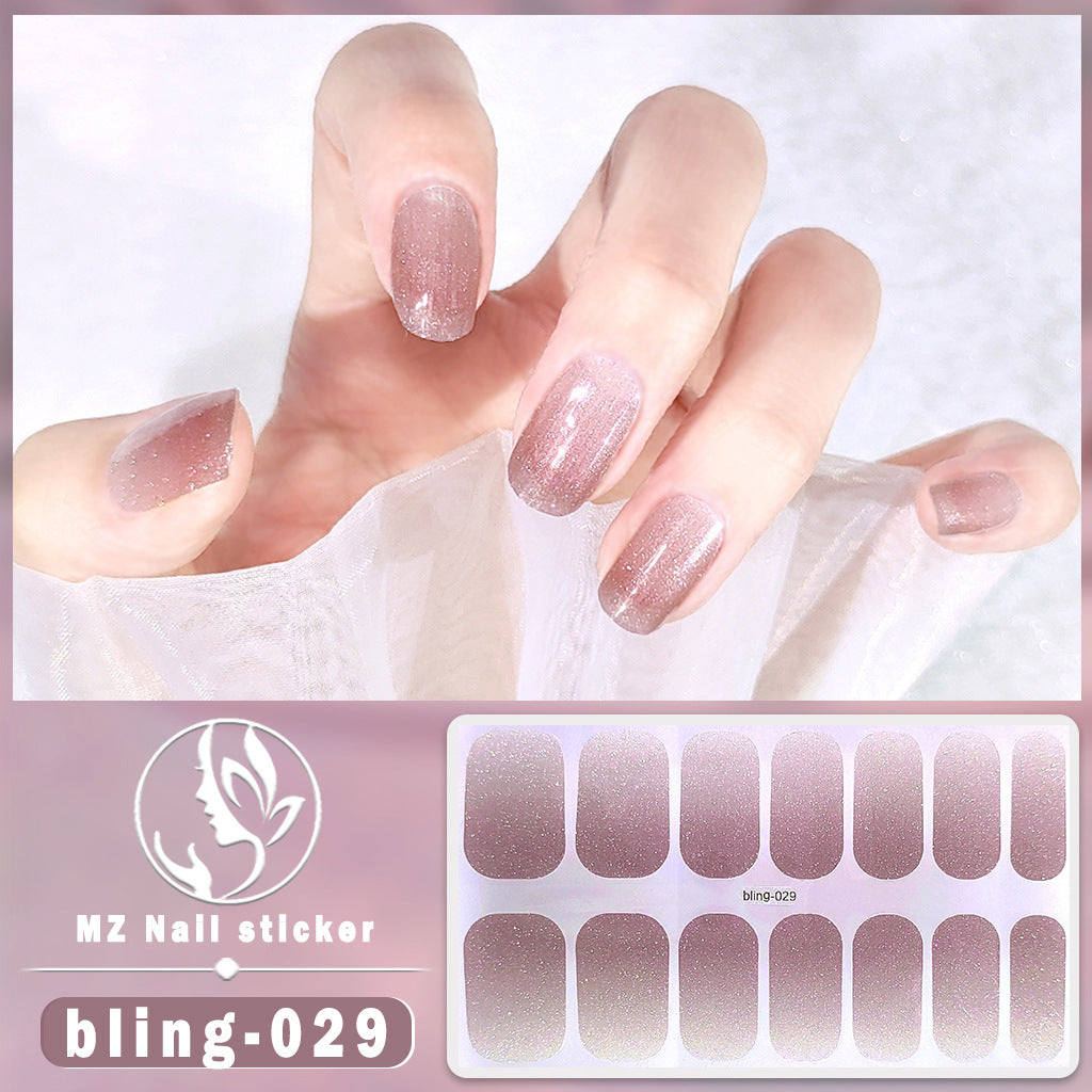 Autocollants pour ongles en gel Aurora scintillants et fins Charm Finger